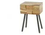 Kawola Nachttisch, Zwetschgeholz, Holz, Echtholz,Akazie, 1 Schubladen,...