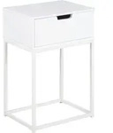 Carryhome Nachtschrank, Wei&szlig;, Metall, 1 Schublade(n) Schubladen, 40x61.5x30 cm,