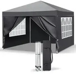 Faltpavillon, Anthrazit, Metall, 300x255x300 cm, Sonnenschutz & Sichtschutz,