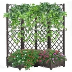 Hochbeet, Braun, Kunststoff, 113x121x40 cm, Gartenzubeh&ouml;r, Hochbeete