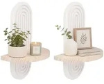 Relaxdays Wandregal, Mehrfarbig, Holz, 21.5x30x12 cm, Wohnzimmer, Regale, Wandregale