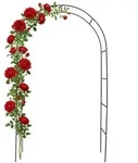 Relaxdays Rosenbogen, Schwarz, Metall, 190x240x38 cm, Gartenzubeh&ouml;r, Gartendeko