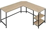 tectake Schreibtisch, Natur, Holz, L-Form, 138x75.5x138 cm, Arbeitszimmer,