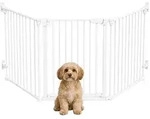 Relaxdays Sicherheitsgitter, Wei&szlig;, Metall, Kunststoff, 180x3 cm, Kindersicherheit,