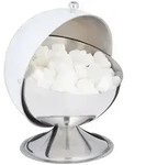 Relaxdays Zuckerdose, Wei&szlig;, Metall, 16 cm, Kaffee & Tee, Zuckerdosen