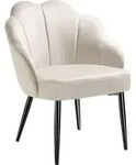tectake Cocktailsessel, Creme, Schwarz, Textil, 66x80.5x62 cm, Esszimmer, St&uuml;hle,