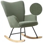 Beliani Schaukelsessel, Olivgr&uuml;n, Textil, 71x104x83 cm, Wohnzimmer, Sessel,