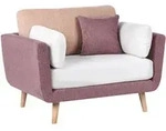 Beliani Sessel, Pink, Textil, 119x89x83 cm, Wohnzimmer, Sessel, Polstersessel