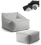 Mokebo Outdoor, Grau, Textil, 80x60x83 cm, Gartenm&ouml;bel, Outdoor-Sitzs&auml;cke