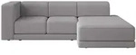 Selsey Ecksofa, Grau, Kunststoff, 4-Sitzer, Ottomane rechts,L-Form, 278x168 cm,