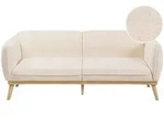Beliani 3-Sitzer-Sofa, Hellbraun, Textil, Eukalyptusholz, 210x82x82 cm,...