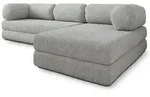 Masseno Ecksofa, Hellgrau, Textil, 4-Sitzer, L-Form, 270x160 cm, Wohnzimmer, Sofas &