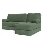 Masseno Ecksofa, Gr&uuml;n, Textil, 3-Sitzer, L-Form, 200x120 cm, Wohnzimmer, Sofas &