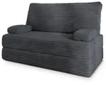 Masseno Bettsofa, Dunkelgrau, Textil, 2-Sitzer, 140x86x60 cm, Wohnzimmer, Sofas &