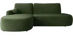 Mirjan24 Ecksofa, Dunkelgr&uuml;n, Kunststoff, 5-Sitzer, Ottomane links,L-Form, 274x174