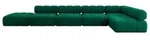 Altdecor Ecksofa, Dunkelgr&uuml;n, Textil, 7-Sitzer, L-Form, 475x190 cm, Wohnzimmer,
