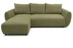 Selsey Eckschlafsofa, Olivgr&uuml;n, Kunststoff, 3-Sitzer, Ottomane links,L-Form,...