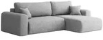 Fun M&ouml;bel Ecksofa, Hellgrau, Textil, Ottomane rechts, 272x145 cm, Wohnzimmer,...