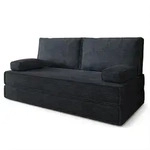 Masseno Bettsofa, Schwarz, Textil, 3-Sitzer, 170x86x80 cm, Wohnzimmer, Sofas &
