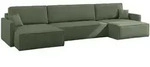 Fun M&ouml;bel Wohnlandschaft, Gr&uuml;n, Textil, U-Form, 348x83x142 cm, Wohnzimmer,...