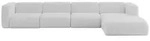 Altdecor Ecksofa, Silber, Kunststoff, 5-Sitzer, 409x179 cm, Wohnzimmer, Sofas &