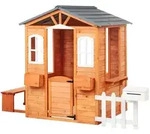 Beliani Gartenspielhaus, Hellbraun, Wei&szlig;, Grau, Holz, 212x142x120 cm, Outdoor