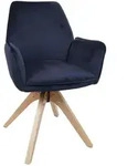 MCW Esszimmerstuhl, Anthrazit, Blau, Textil, 60x87x60 cm, Esszimmer, St&uuml;hle,