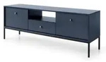 Masseno Lowboard, Blau, Schwarz, Holzwerkstoff, 1 Schubladen, 153.4x56.2x39 cm,