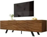 Modfu Lowboard, Walnuss, Holzwerkstoff, 160x50.5x39 cm, Wohnzimmer, Wohnw&auml;nde,