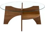 Okwish Couchtisch, Walnuss, Holzwerkstoff, 80x36x80 cm, Wohnzimmer,...