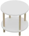 [en.casa] Beistelltisch, Wei&szlig;, Holzwerkstoff, Rund,Rund, 42x49x42 cm,...