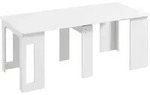 Homcom Esstisch, Wei&szlig;, Holzwerkstoff, 6-Sitzer, Rechteckig, eckig, 85x75x180 cm,