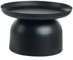 Beliani Couchtisch, Schwarz, Metall, Rund, 60x36x60 cm, Wohnzimmer,...