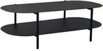[en.casa] Couchtisch, Schwarz, Metall, Oval, 62x40.5x112 cm, Wohnzimmer,