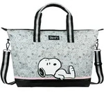 Weekender, Schwarz, Wei&szlig;, Hellgrau, Hellrosa, Textil, 40x36x18 cm, Baby on Tour,
