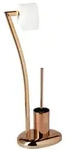 Relaxdays Wc-Garnitur, Kupfer, Metall, 21x75x26 cm, Badezimmer, WC Ausstattung, WC