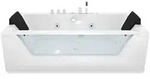 AcquaVapore by Sandra Jentho Whirlpool, Wei&szlig;, Glas, Kunststoff, Metall, Rechteckig,