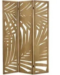 Ml-Design Paravent, Braun, Holz, Echtholz,Paulownia, Rechteckig, 121x170x2 cm,