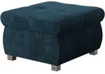 Mirjan24 Polsterhocker, Blau, Textil, 1-Sitzer, Quadratisch, 60x39x60 cm, Wohnzimmer,