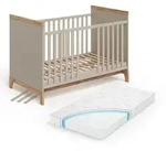 VitaliSpa Babybett, Kaschmir, Eiche Artisan, Holzwerkstoff, 1-Sitzer,...