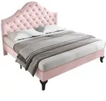 Stilvora Polsterbett, Rosa, Holzwerkstoff, 1-Zonen, 140x200 cm, Schlafzimmer,...