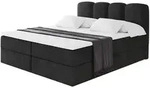 Altdecor Boxbett, Schwarz Hochglanz, Holzwerkstoff, H3, H&ouml;he ca. 20 cm, 140x200 cm,
