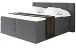 Altdecor Boxspringbett, Graphit, Holzwerkstoff, H3 + H4, H&ouml;he ca. 38 cm, 140x200 cm,