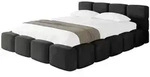 Altdecor Polsterbett, Schwarz Hochglanz, Textil, 180x200 cm, Schlafzimmer, Betten,