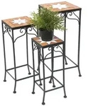 DanDiBo Blumenhocker, Schwarz, Metall, 24x62x24 cm, Wohnzimmer, Wohnzimmertische,