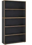 P & B Aktenregal Salia, Anthrazit, Honigeiche, Kunststoff, 3 F&auml;cher, 100x183x33 cm,