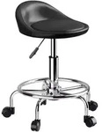 Homcom Rollhocker, Schwarz, Kunststoff, 43x75x43 cm, Arbeitszimmer, B&uuml;rost&uuml;hle,