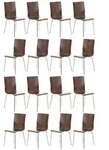 CLP Besucherstuhl, Walnuss, Metall, 43x87x47 cm, Arbeitszimmer, Besucherst&uuml;hle