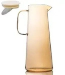 Intirilife Karaffe, Gelb, Glas, 1.7 L, integriertes Sieb, Kaffee & Tee, Kannen,