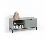 Livinity&reg; Schuhschrank, Grau, Holzwerkstoff, 1 F&auml;cher, Rechteckig, 100x45x40...
